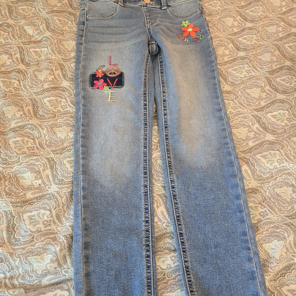 Embroidered Blue Jeans